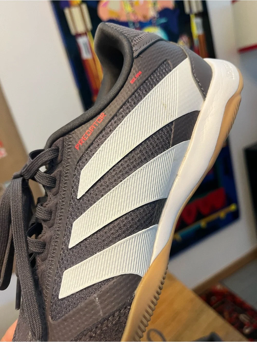 adidas Predator Indoor Soccer Shoes Black White